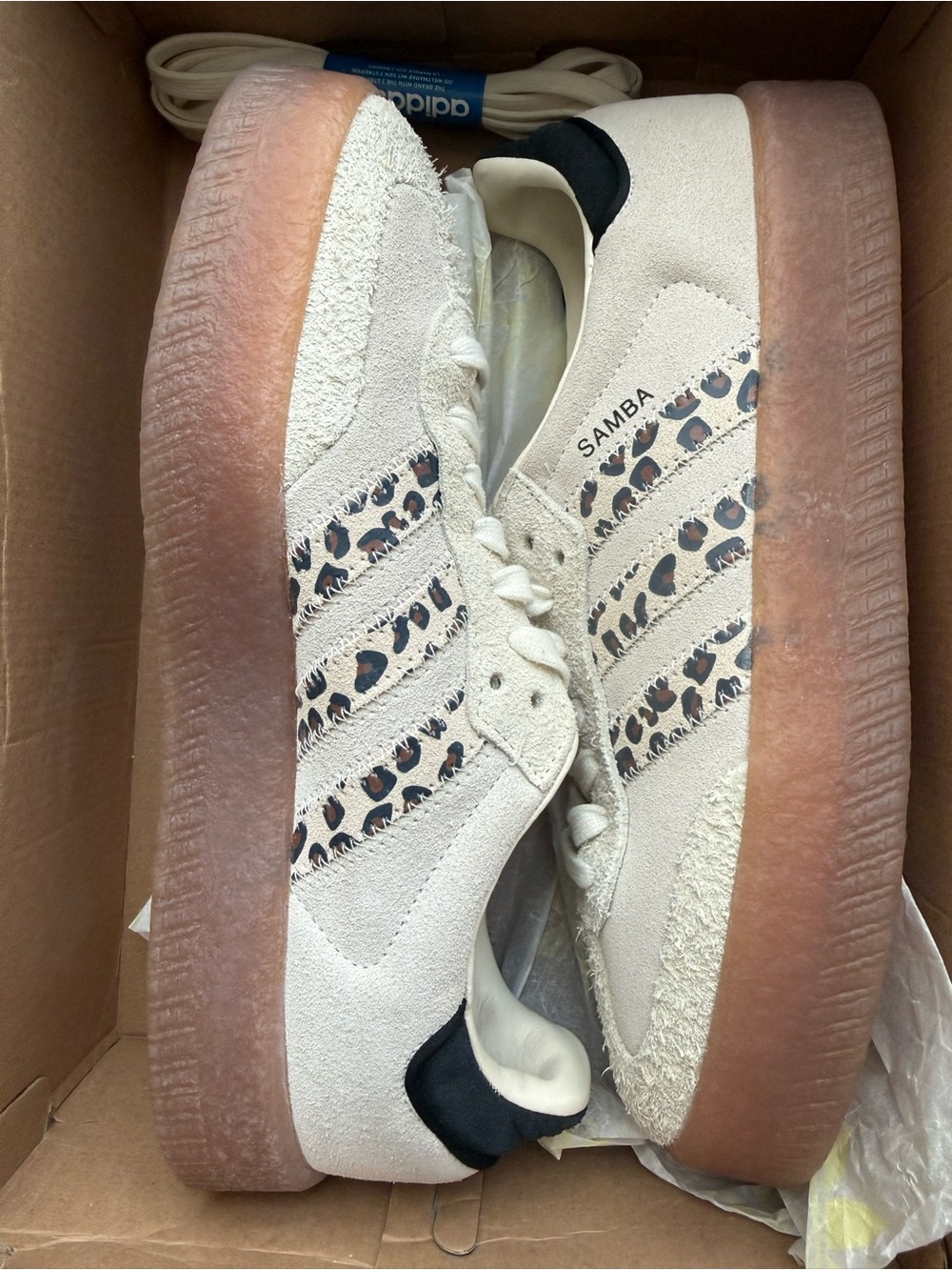 Adidas Sambae Leopard Off White JI4226 - Picture 8 of 11